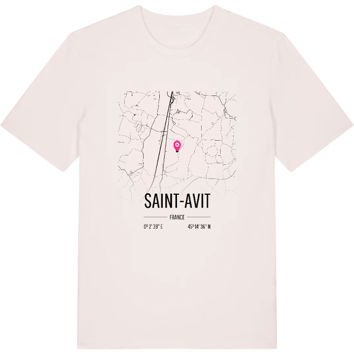 Saint-Avit karta t-shirt – t-shirt från PinShirt