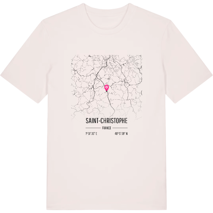 Saint-Christophe karta t-shirt – t-shirt från PinShirt