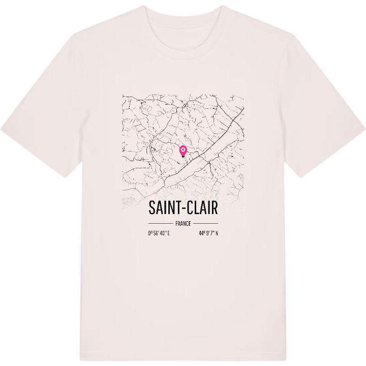 Saint-Clair karta t-shirt – t-shirt från PinShirt