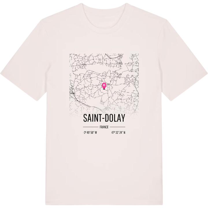 Saint-Dolay karta t-shirt – t-shirt från PinShirt