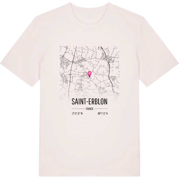 Saint-Erblon karta t-shirt – t-shirt från PinShirt