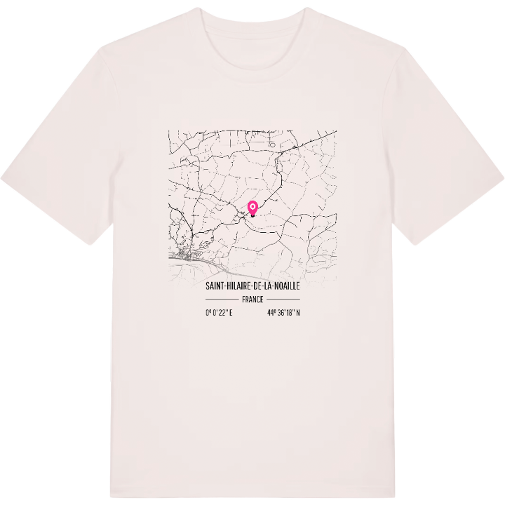 Saint-Hilaire-de-la-Noaille karta t-shirt – t-shirt från PinShirt