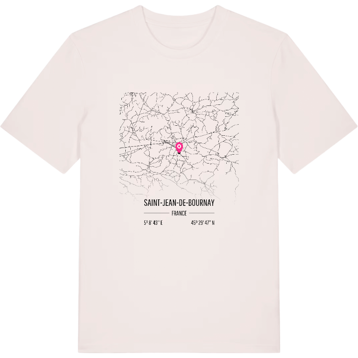 Saint-Jean-de-Bournay karta t-shirt – t-shirt från PinShirt