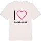 Jag älskar Saint-Just t-shirt stort tryck