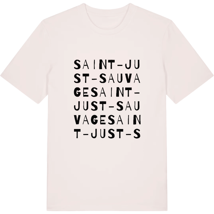 Saint-Just-Sauvage ordlek t-shirt – t-shirt från PinShirt