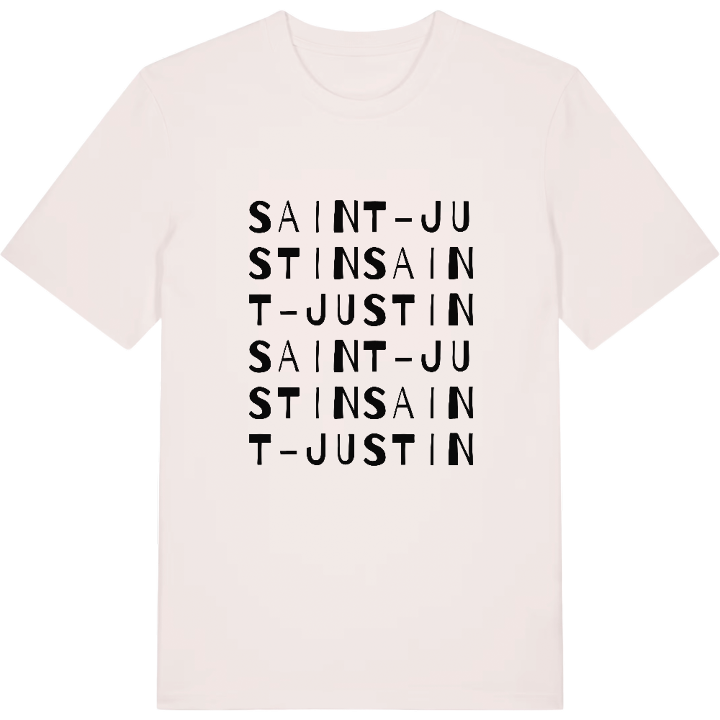 Saint-Justin ordlek t-shirt – t-shirt från PinShirt
