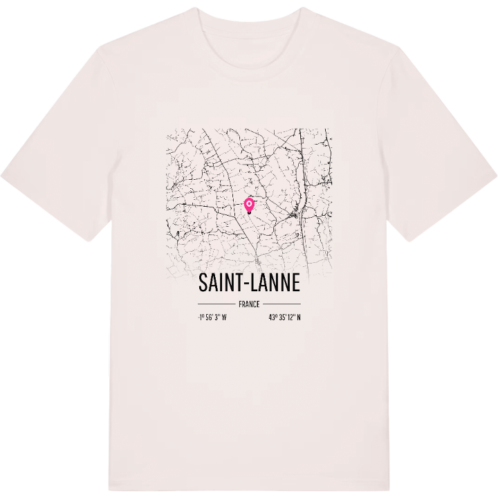 Saint-Lanne karta t-shirt – t-shirt från PinShirt