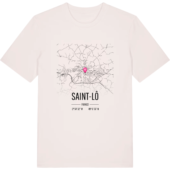 Saint-Lô karta t-shirt – t-shirt från PinShirt