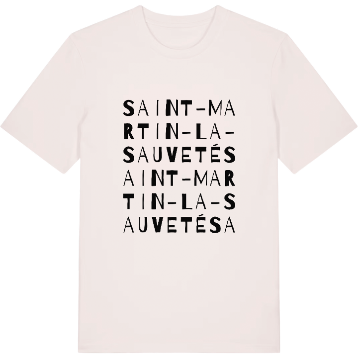 Saint-Martin-la-Sauveté ordlek t-shirt – t-shirt från PinShirt