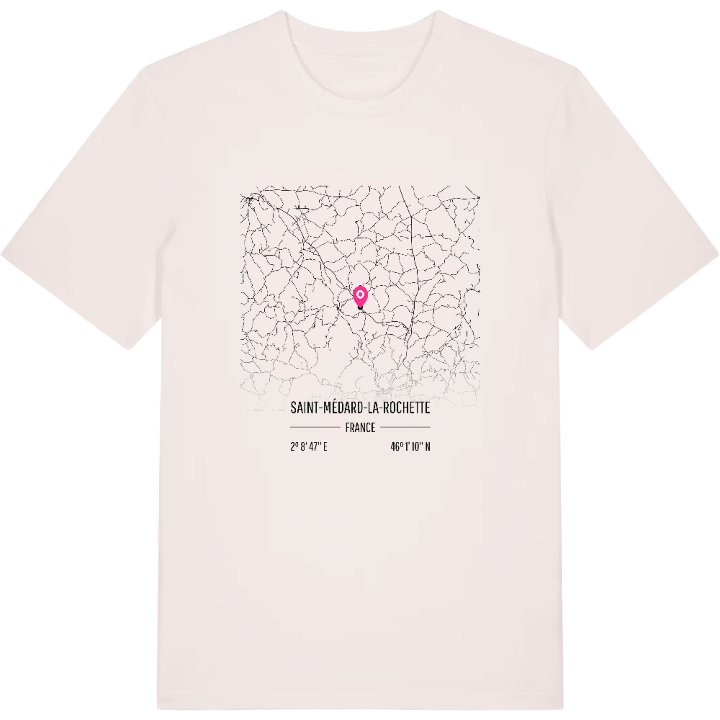 Saint-Médard-la-Rochette karta t-shirt – t-shirt från PinShirt