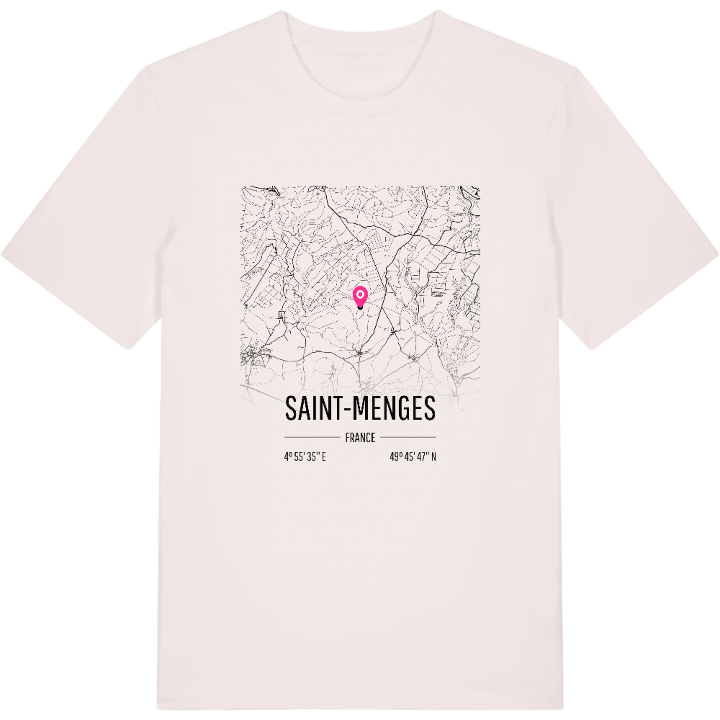 Saint-Menges karta t-shirt – t-shirt från PinShirt