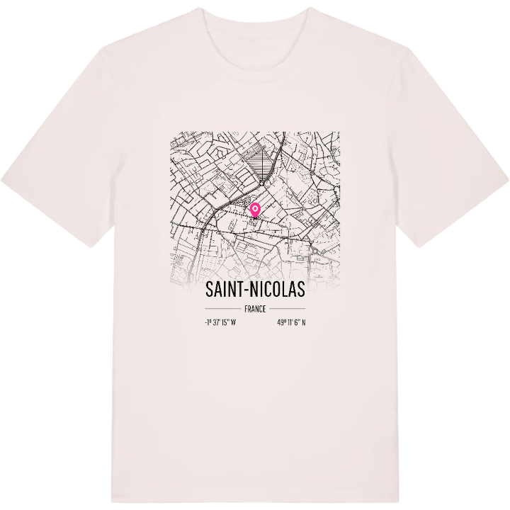 Saint-Nicolas karta t-shirt – t-shirt från PinShirt