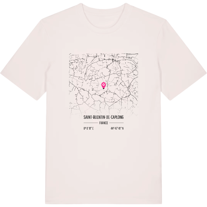 Saint-Quentin-de-Caplong karta t-shirt – t-shirt från PinShirt