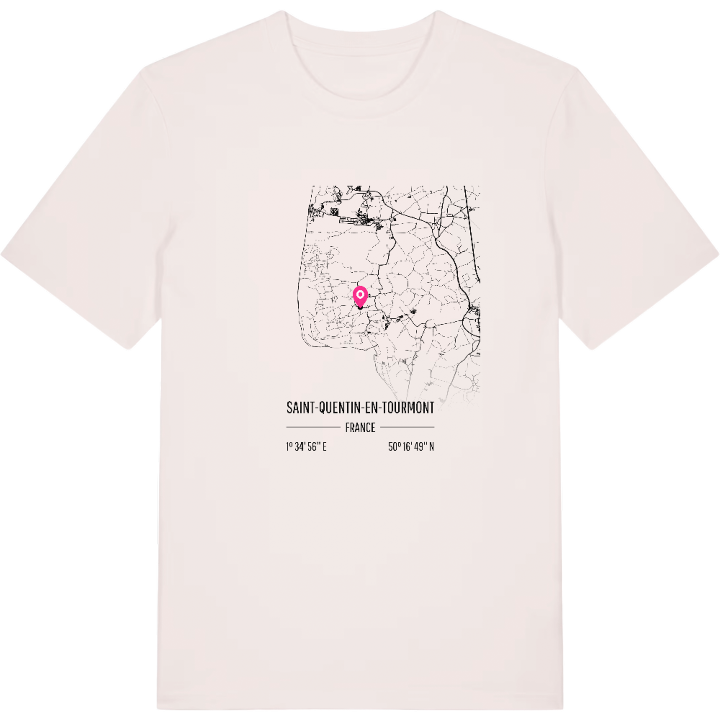 Saint-Quentin-en-Tourmont karta t-shirt – t-shirt från PinShirt
