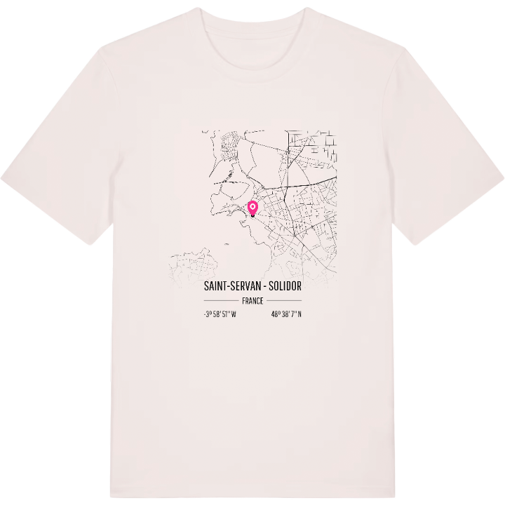 Saint-Servan - Solidor karta t-shirt – t-shirt från PinShirt