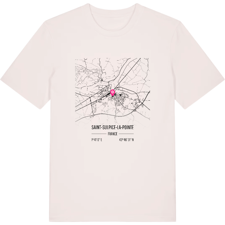 Saint-Sulpice-la-Pointe karta t-shirt – t-shirt från PinShirt