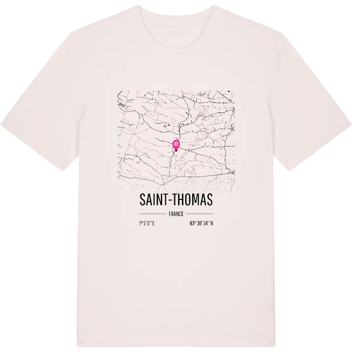 Saint-Thomas karta t-shirt – t-shirt från PinShirt