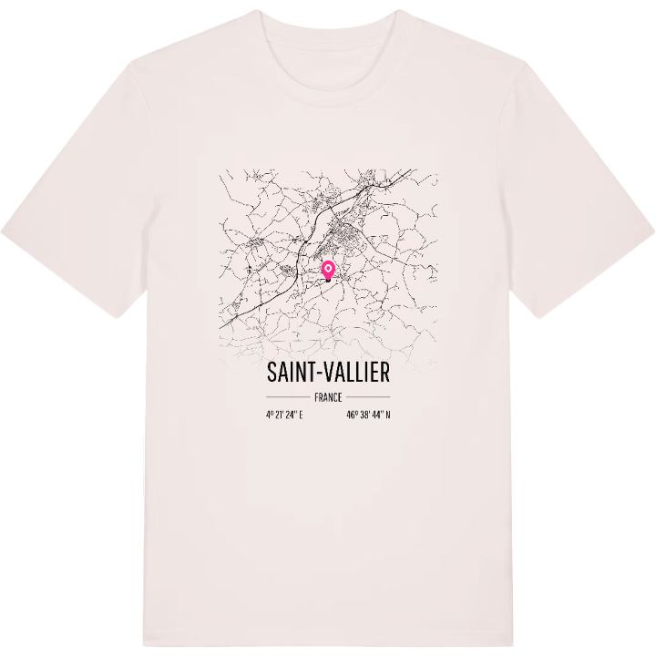 Saint-Vallier karta t-shirt – t-shirt från PinShirt