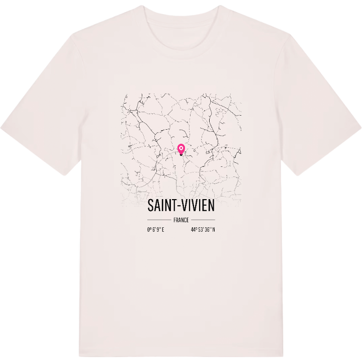 Saint-Vivien karta t-shirt – t-shirt från PinShirt