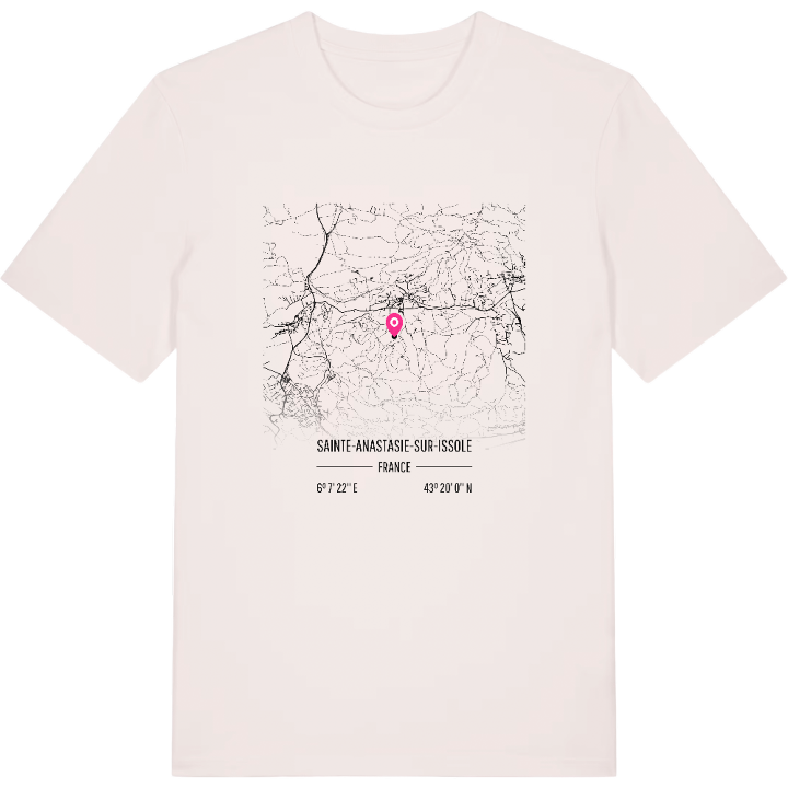 Sainte-Anastasie-sur-Issole karta t-shirt – t-shirt från PinShirt