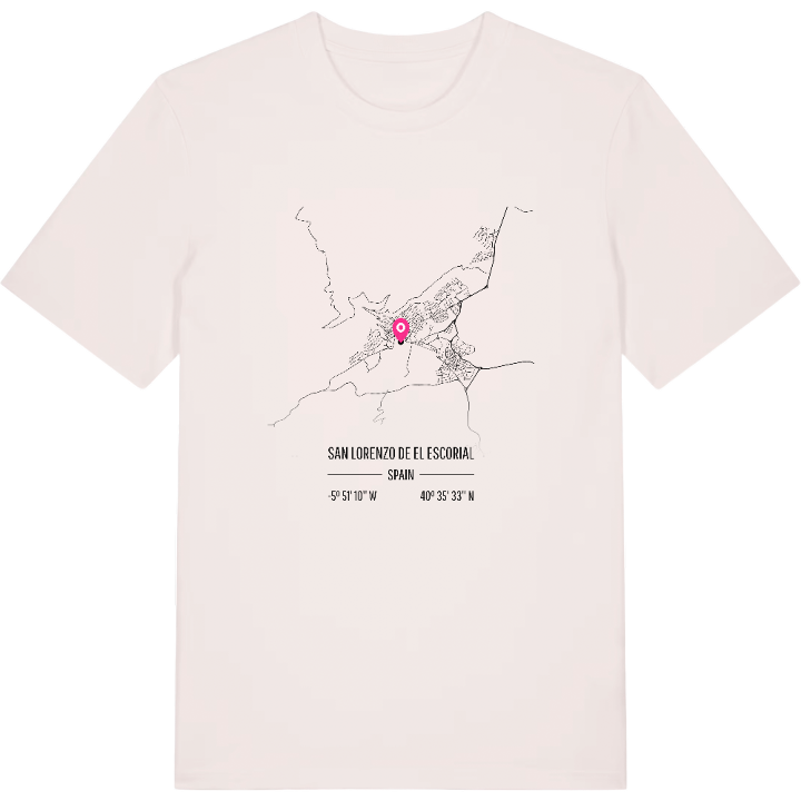 San Lorenzo de El Escorial karta t-shirt – t-shirt från PinShirt