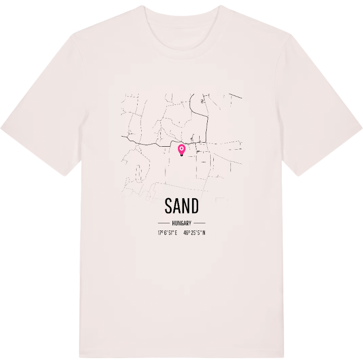 Sand karta t-shirt – t-shirt från PinShirt