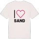 Jag älskar Sand t-shirt stort tryck