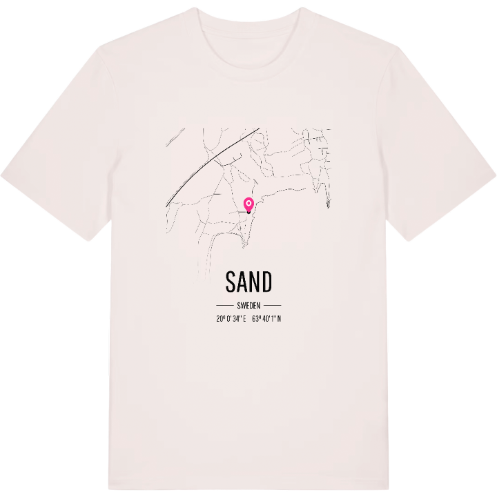 Sand karta t-shirt – t-shirt från PinShirt