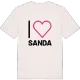 Jag älskar Sanda t-shirt stort tryck