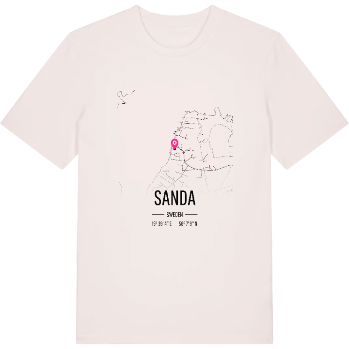 Sanda karta t-shirt – t-shirt från PinShirt