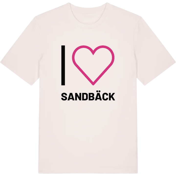 Jag älskar Sandbäck t-shirt stort tryck – t-shirt från PinShirt