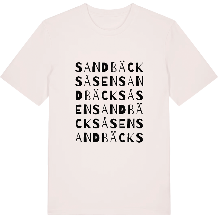 Sandbäcksåsen ordlek t-shirt – t-shirt från PinShirt