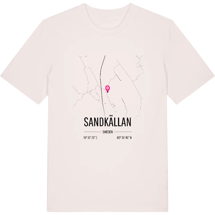 Sandkällan karta t-shirt – t-shirt från PinShirt
