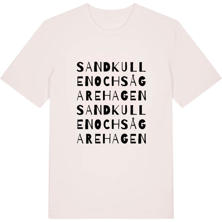 Sandkullen och Sågarehagen ordlek t-shirt – t-shirt från PinShirt