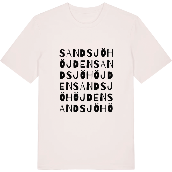 Sandsjöhöjden ordlek t-shirt – t-shirt från PinShirt