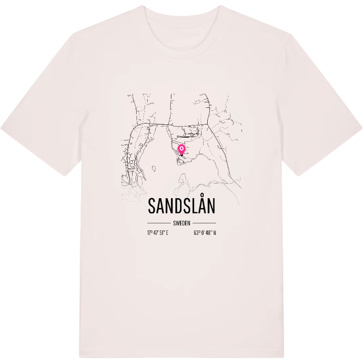 Sandslån karta t-shirt – t-shirt från PinShirt