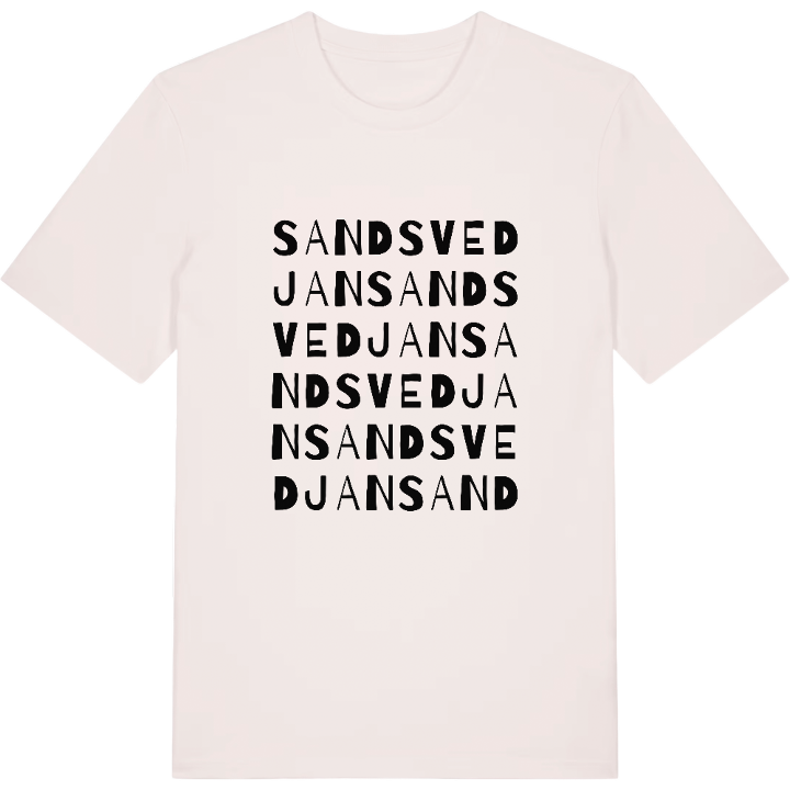 Sandsvedjan ordlek t-shirt – t-shirt från PinShirt