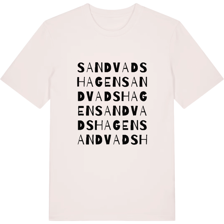 Sandvadshagen ordlek t-shirt – t-shirt från PinShirt