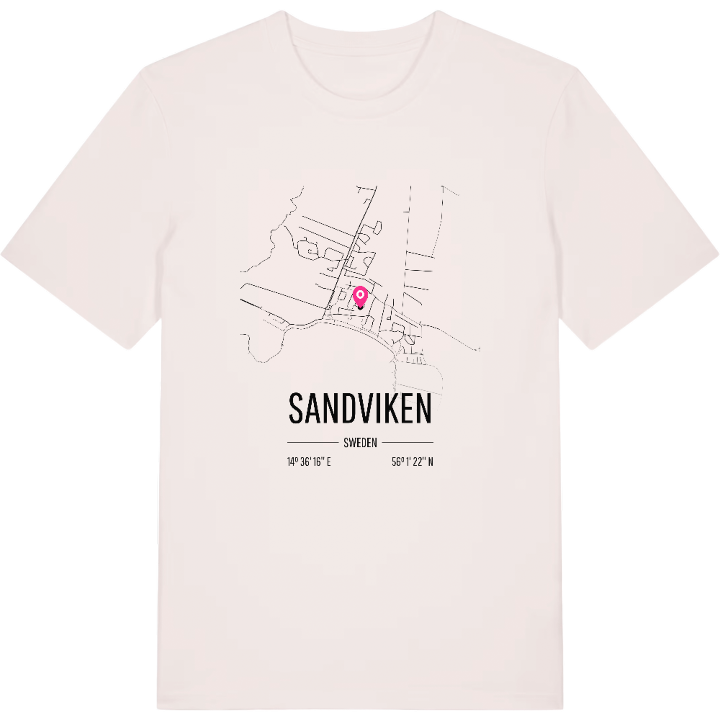 Sandviken karta t-shirt – t-shirt från PinShirt