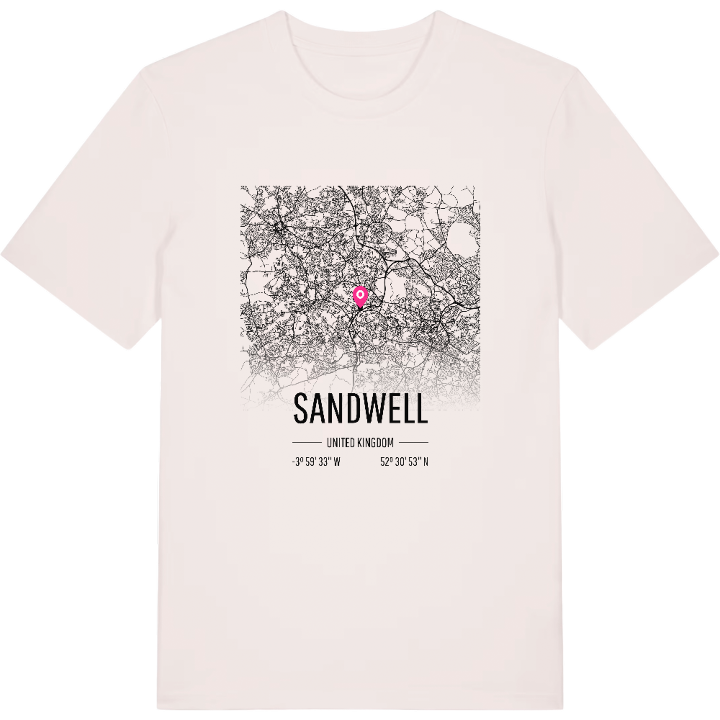 Sandwell karta t-shirt – t-shirt från PinShirt