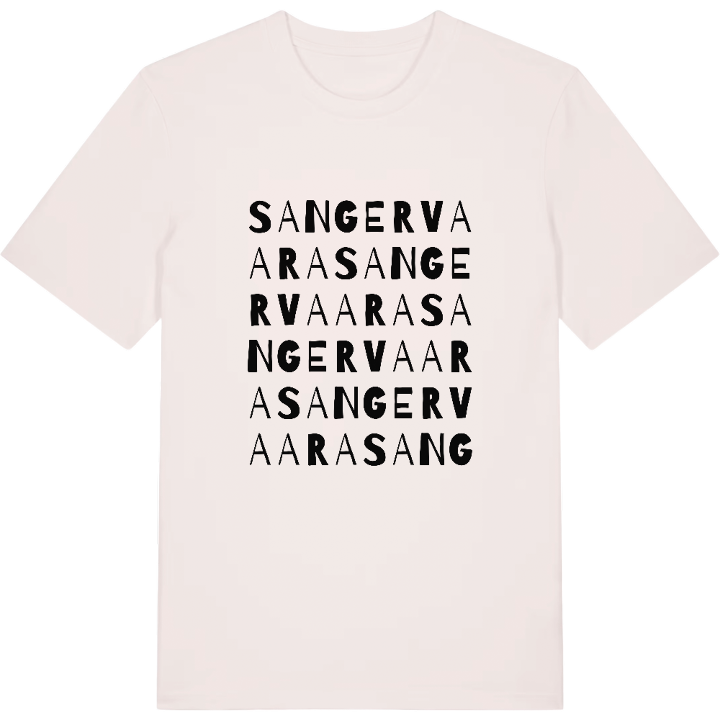 Sangervaara ordlek t-shirt – t-shirt från PinShirt