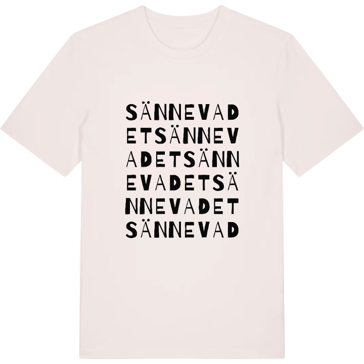 Sännevadet ordlek t-shirt – t-shirt från PinShirt