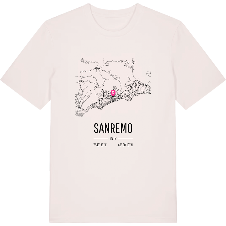 Sanremo karta t-shirt – t-shirt från PinShirt