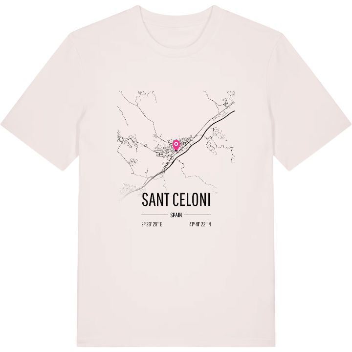 Sant Celoni karta t-shirt – t-shirt från PinShirt