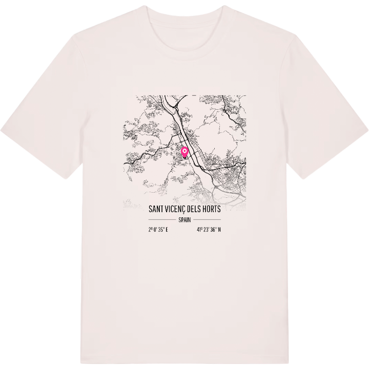 Sant Vicenç dels Horts karta t-shirt – t-shirt från PinShirt