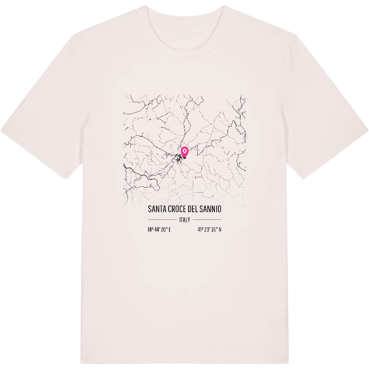 Santa Croce del Sannio karta t-shirt – t-shirt från PinShirt