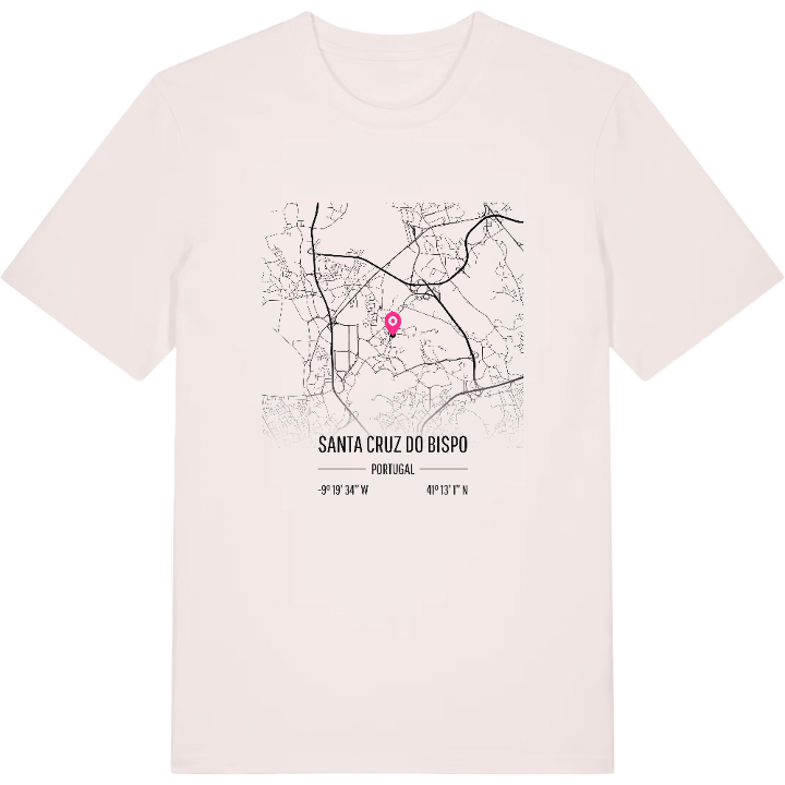 Santa Cruz do Bispo karta t-shirt – t-shirt från PinShirt