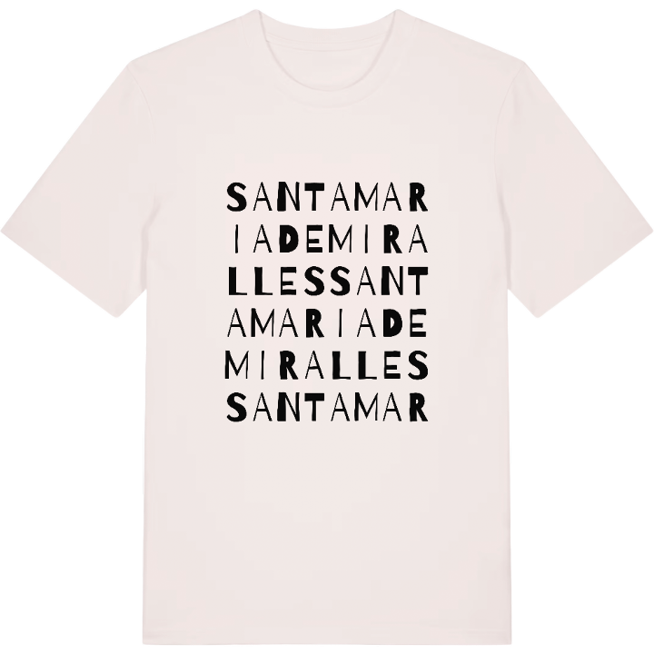 Santa Maria de Miralles ordlek t-shirt – t-shirt från PinShirt