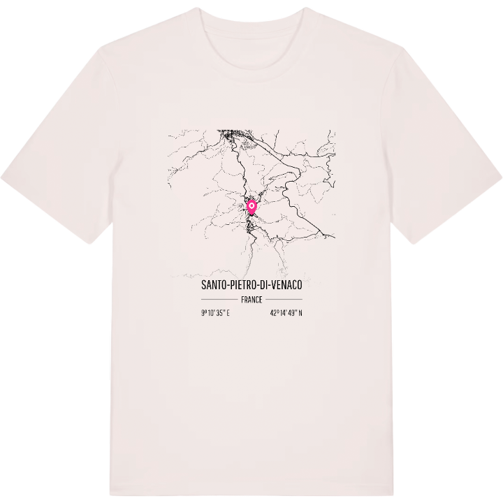 Santo-Pietro-di-Venaco karta t-shirt – t-shirt från PinShirt