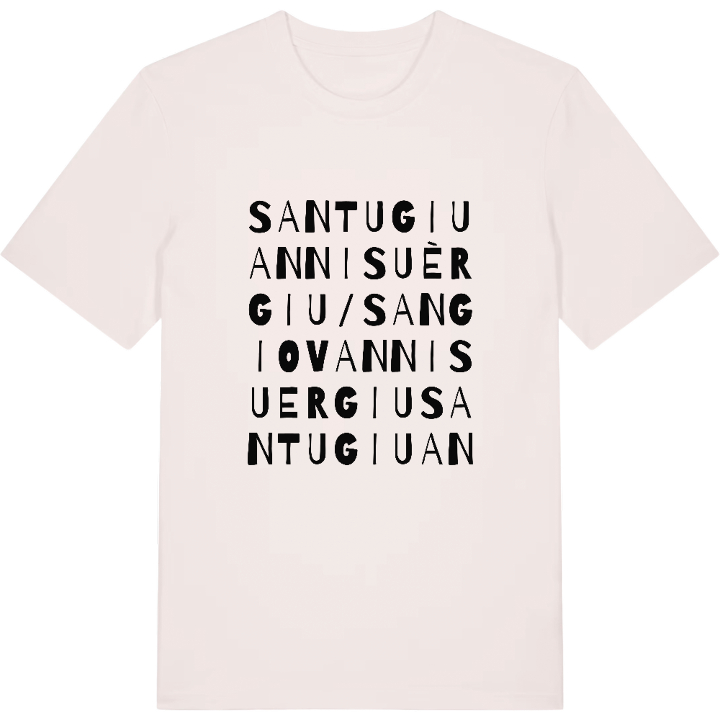 Santu Giuanni Suèrgiu/San Giovanni Suergiu ordlek t-shirt – t-shirt från PinShirt